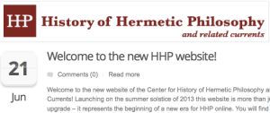 The Amsterdam Center for History of Hermetic Philosophy has a new website.